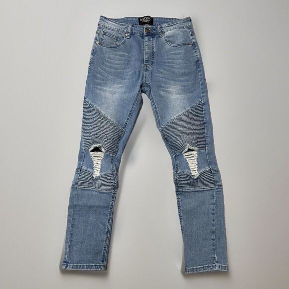 Boohoo MAN Skinny Men's Jeans Size 30S Blue Light Wash Denim - Picture 1 of 12